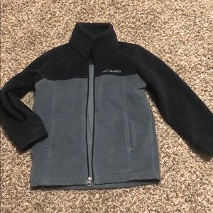 A black and grey kids Columbia jacket